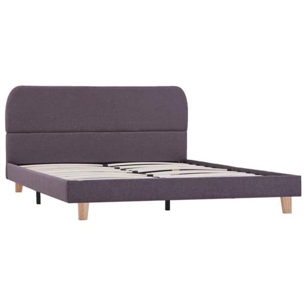 vidaXL Seng/Sengeramme uten Madrass Taupe Stoff 135x190 cm change1