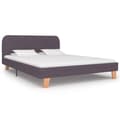 Miniatyrbilde 1 av 7: vidaXL Seng/Sengeramme uten Madrass Taupe Stoff 135x190 cm change1