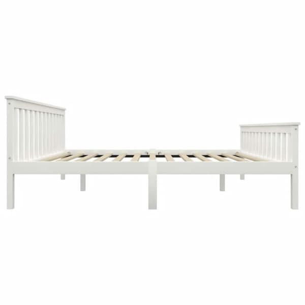 vidaXL Seng/Sengeramme hvit heltre furu 160x200 cm change1
