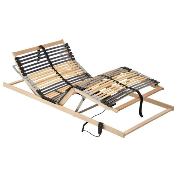 vidaXL Elektrisk lamellbunn med 42 lameller 7 soner 80x200 cm