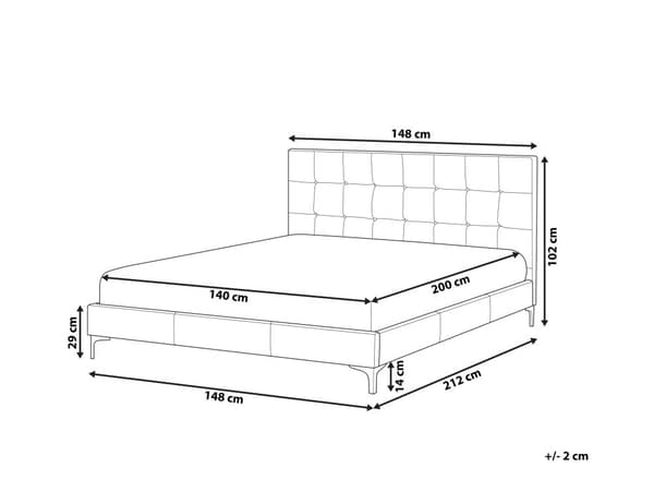 Sänky ruskeanharmaa sametti verhoilu 140 x 200 cm sälepohja napitettu sängynpääty moderni tyyli