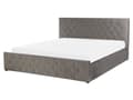 Pikkukuva 5 / 11: Parisänky harmaa 160 x 200 cm sametti sälepohja tuftattu koristetimantit chesterfield-tyyli glamour