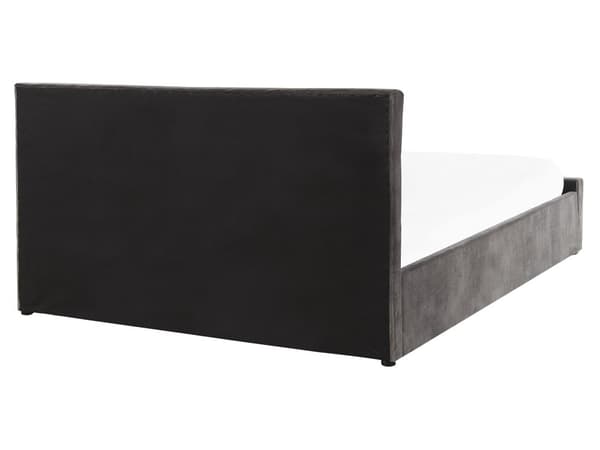 Parisänky harmaa 160 x 200 cm sametti sälepohja tuftattu koristetimantit chesterfield-tyyli glamour