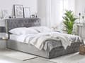 Pikkukuva 2 / 11: Parisänky harmaa 160 x 200 cm sametti sälepohja tuftattu koristetimantit chesterfield-tyyli glamour