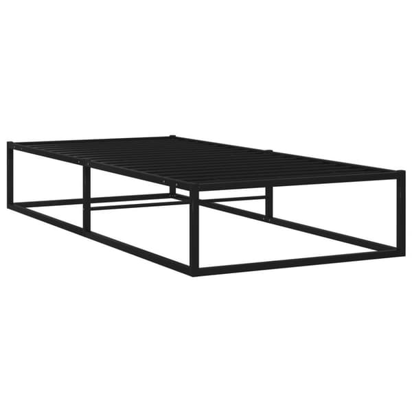 vidaXL Sängynrunko/sänky musta metalli 100x200 cm