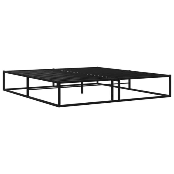 vidaXL Sängynrunko/sänky musta metalli 200x200 cm