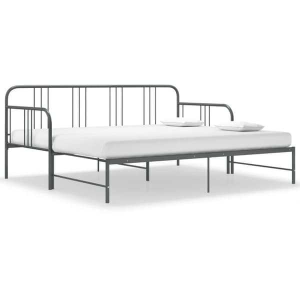 vidaXL Vuodesohvan runko harmaa metalli 90x200 cm