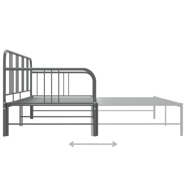 vidaXL Vuodesohvan runko harmaa metalli 90x200 cm