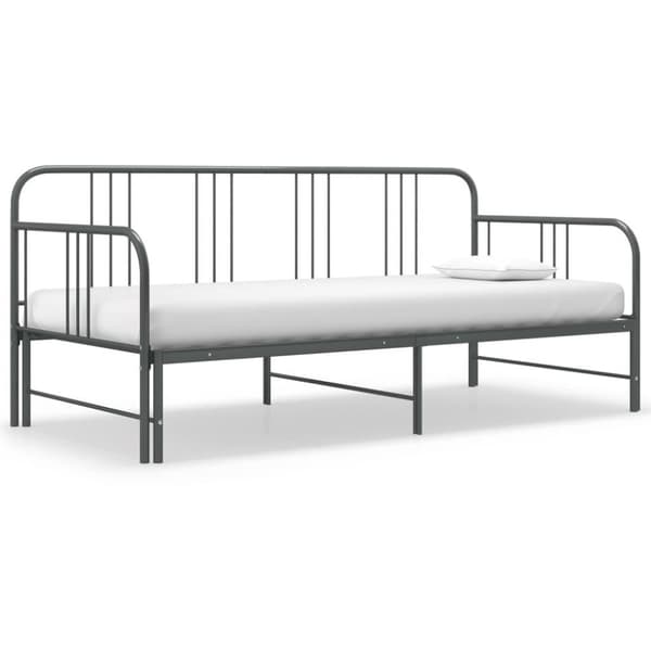 vidaXL Vuodesohvan runko harmaa metalli 90x200 cm