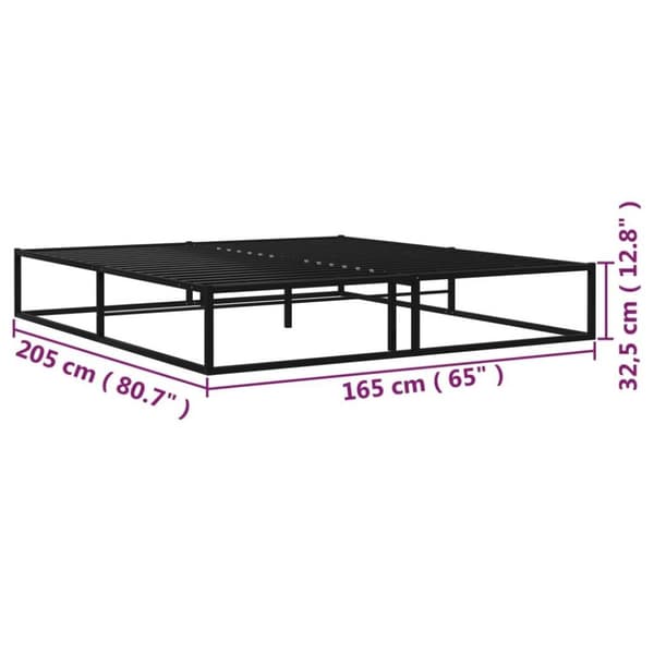 vidaXL Seng/Sengeramme svart metall 160x200 cm change1