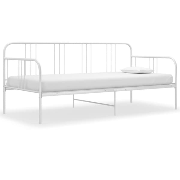 vidaXL Sohvasängyn runko valkoinen metalli 90x200 cm