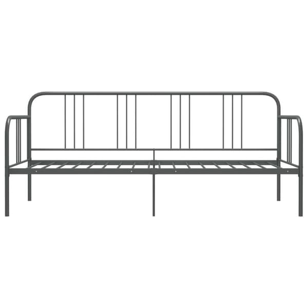 vidaXL sengestel til udtræksseng 90x200 cm metal grå change1