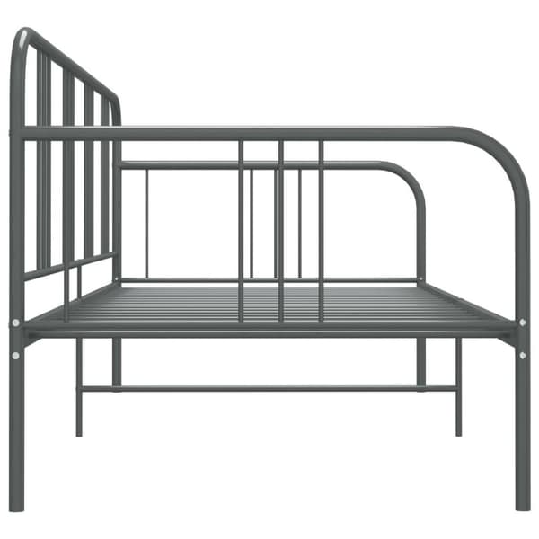 vidaXL sengestel til udtræksseng 90x200 cm metal grå change1