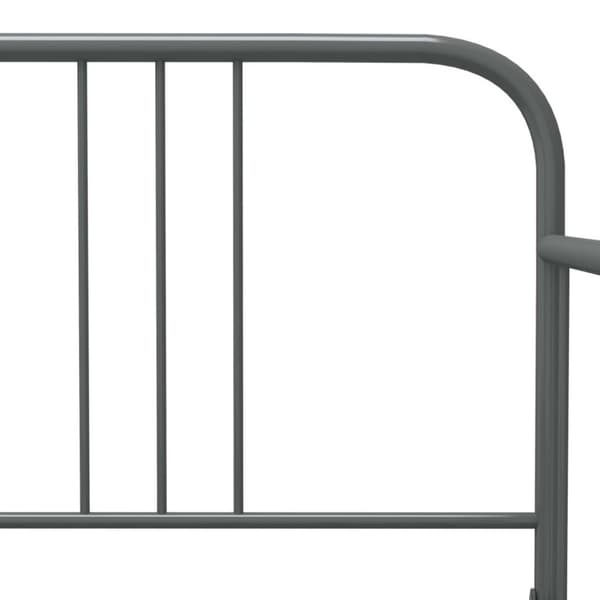 vidaXL sengestel til udtræksseng 90x200 cm metal grå change1