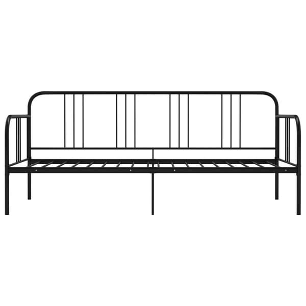 vidaXL Ramme til sovesofa svart metall 90x200 cm