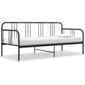 Miniatyrbilde 1 av 8: vidaXL Ramme til sovesofa svart metall 90x200 cm