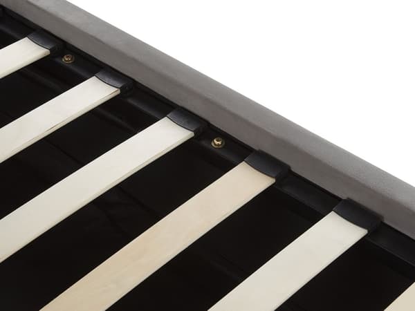 Dubbelsäng Grå Sammet med Förvaring 160 x 200 cm Sängram Tuftad Huvudgavel