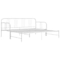 Miniatyrbilde 9 av 10: vidaXL Uttrekkbar ramme til sovesofa hvit metall 90x200 cm