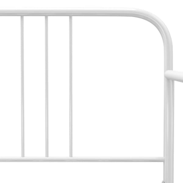 vidaXL Uttrekkbar ramme til sovesofa hvit metall 90x200 cm