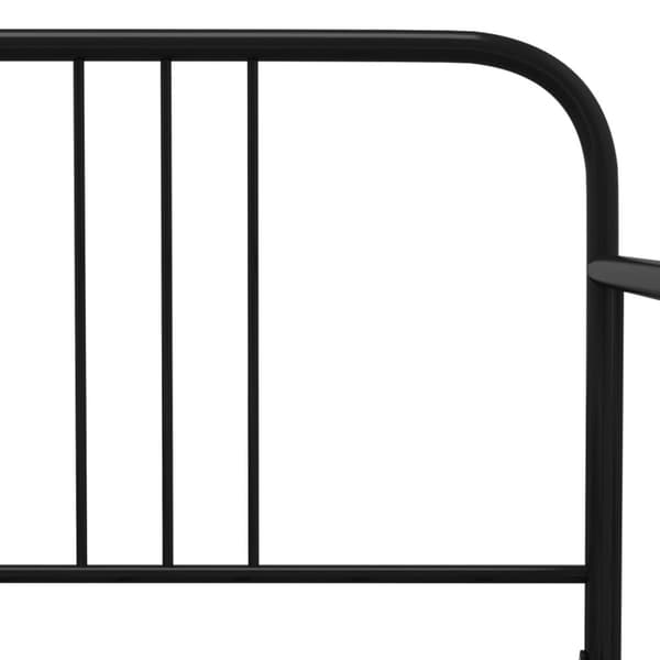 vidaXL Utdragbar sängram bäddsoffa svart metall 90x200 cm