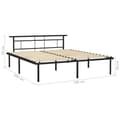 Miniatyrbillede 6 af 6: vidaXL sengestel 180x200 cm metal sort change1
