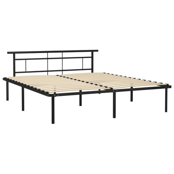 vidaXL sengestel 180x200 cm metal sort change1