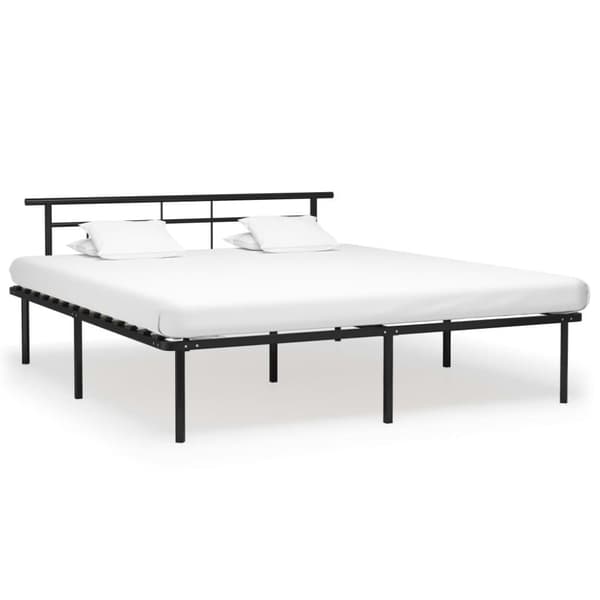 vidaXL sengestel 180x200 cm metal sort change1