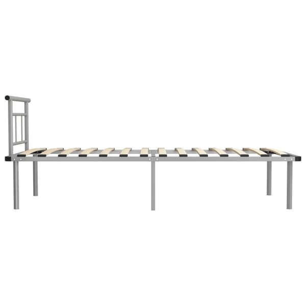 vidaXL Sängynrunko/sänky harmaa metalli 100x200 cm
