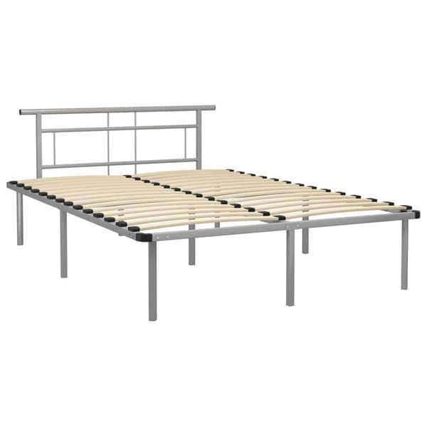 vidaXL Sängynrunko/sänky harmaa metalli 160x200 cm