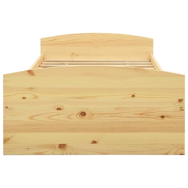 vidaXL Seng/Sengeramme med 2 skuffer heltre furu 90x200 cm change1