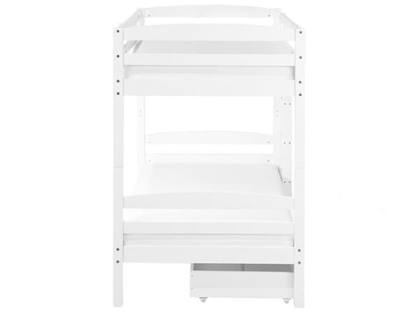 Våningssäng Vit Tall med Förvaring 90 x 200 cm 2 Personer Barn Sovrum Barnrum