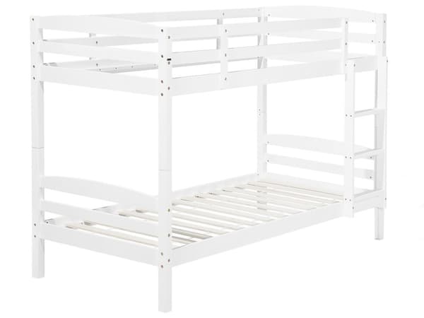 Våningssäng Vit Tall med Förvaring 90 x 200 cm 2 Personer Barn Sovrum Barnrum