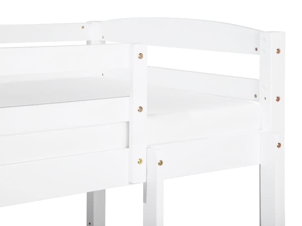 Våningssäng Vit Tall med Förvaring 90 x 200 cm 2 Personer Barn Sovrum Barnrum