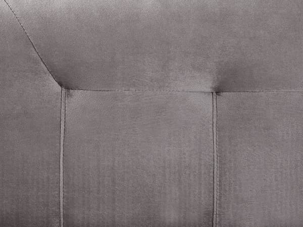Kontinentalseng i Grå Velour med Træben 160 x 200 cm med Madras og Quiltet Sengegavl Moderne Design