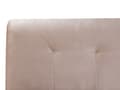 Pikkukuva 6 / 9: Jenkkisänky beige sametti verhoilu 180 x 200 cm sängynpääty joustinpatja moderni tyyli