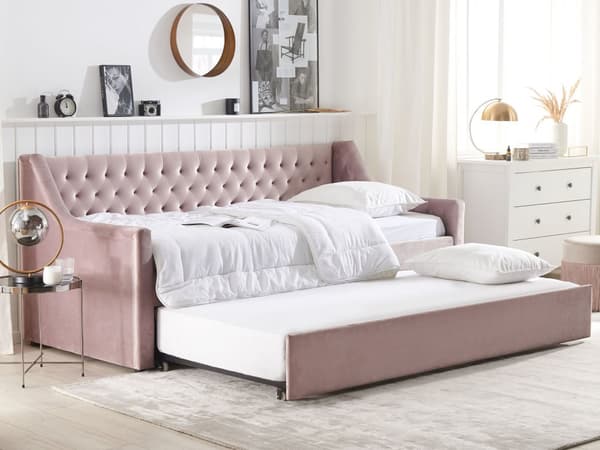 Dagbädd Säng Lamellram Rosa 90 x 200 m Glam