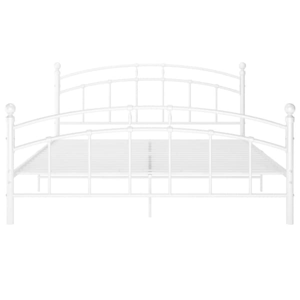 vidaXL Seng/Sengeramme hvit metall 140x200 cm change1