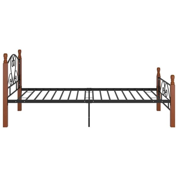 vidaXL Seng/Sengeramme svart metall 90x200 cm change1