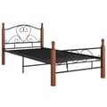 Miniatyrbilde 2 av 7: vidaXL Seng/Sengeramme svart metall 90x200 cm change1
