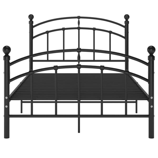 vidaXL Sängram svart metall 120x200 cm