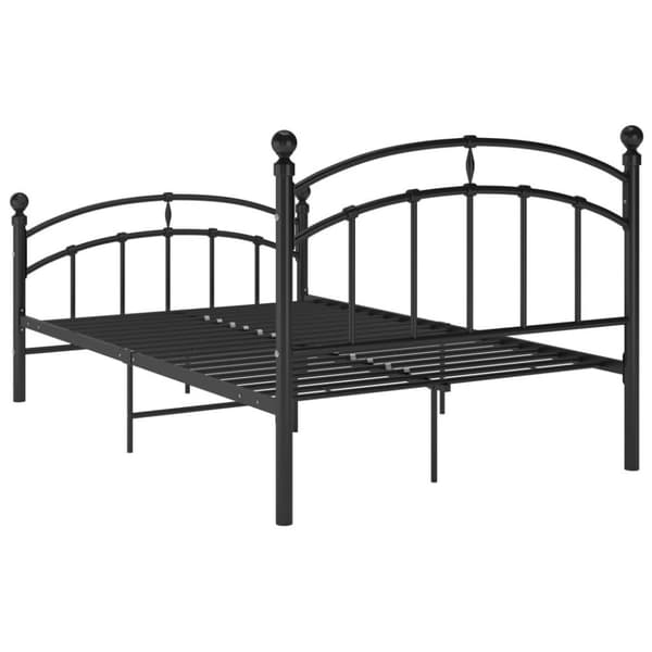 vidaXL Sängram svart metall 120x200 cm