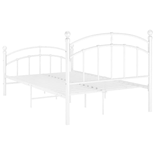 vidaXL Seng/Sengeramme hvit metall 120x200 cm change1