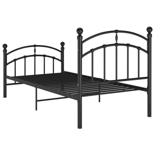 vidaXL Seng/Sengeramme svart metall 100x200 cm change1