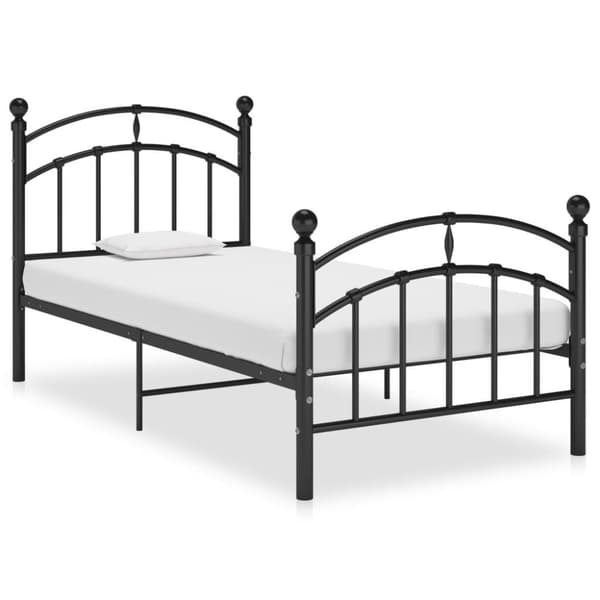vidaXL Seng/Sengeramme svart metall 100x200 cm change1