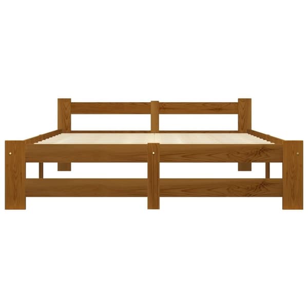 vidaXL Seng/Sengeramme honningbrun heltre furu 160x200 cm change1