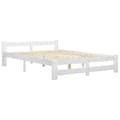 Miniatyrbilde 3 av 7: vidaXL Seng/Sengeramme hvit heltre furu 120x200 cm change1
