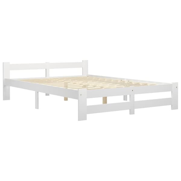 vidaXL Seng/Sengeramme hvit heltre furu 120x200 cm change1