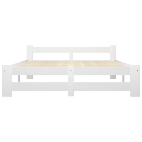 vidaXL Seng/Sengeramme hvit heltre furu 120x200 cm change1