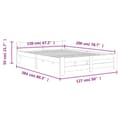 Miniatyrbilde 7 av 7: vidaXL Seng/Sengeramme hvit heltre furu 120x200 cm change1