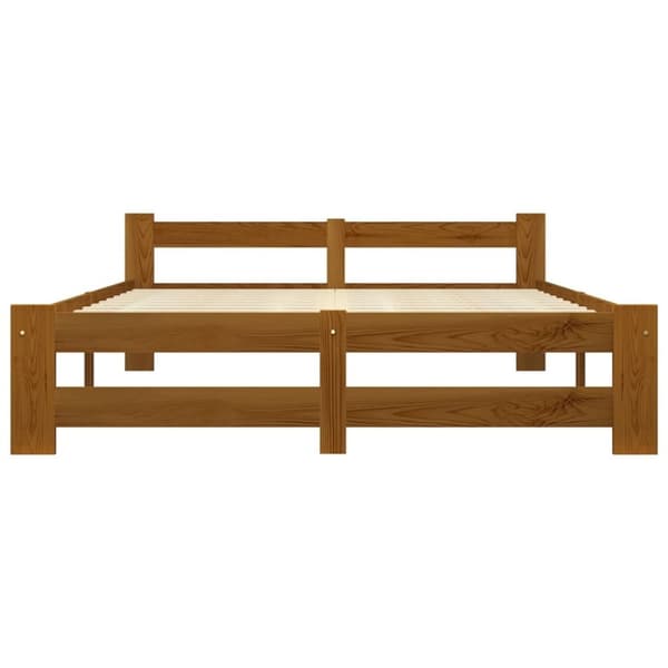 vidaXL Seng/Sengeramme honningbrun heltre furu 120x200 cm change1